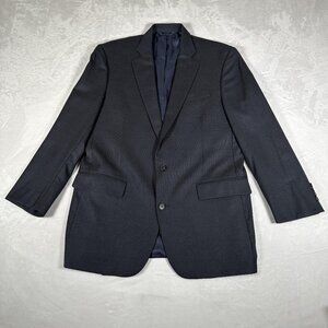 Brooks Brothers Blazer Men Size 42L W36 Gray Saxxon 1818 Madison 100% Wool USA